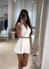 Pleated Wide-Leg Black Jumpsuit for Women