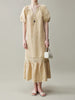 White linen loose lace midi sundress 2 XS