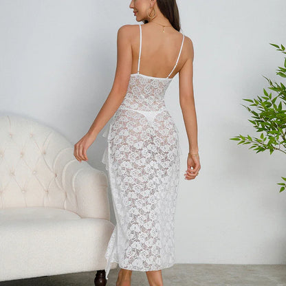 Handmade Lace tiered slip dress
