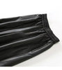 Women’s Leather Trousers High-Waisted Black Wide-Leg Pants