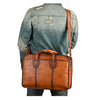 Men’s leather multi-layer office briefcase