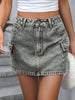 Denim Mini Skirts Cargo Style
