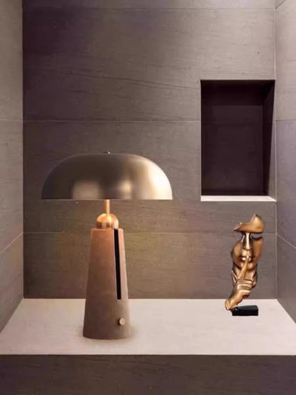 Nordic Travertine Table Lamp Modern Retro Wabi-Sabi Design