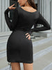 Black lace up skirt set with crop top