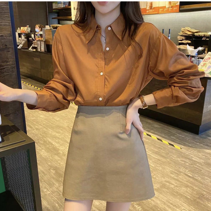 women drop shoulder long sleeve shirt