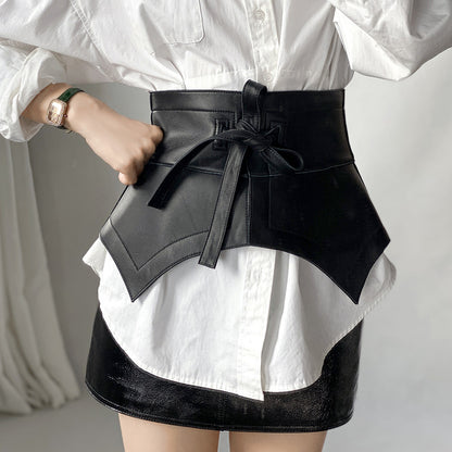 Leather Waist Belt for Women Slimming Wide Corset Style