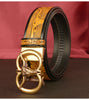 Men’s Ox Leather Belt Genuine Leather Automatic Buckle Waist Belt