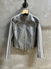 Retro striped women motorcycle jacket