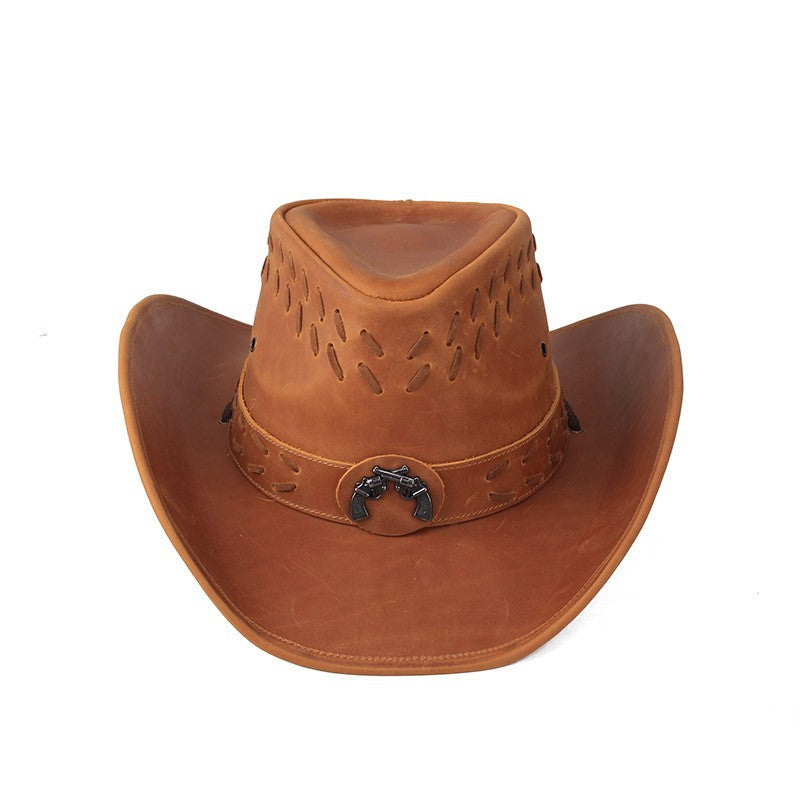 Crazy Horse Leather Cowboy Hat in Top Grain Cowhide