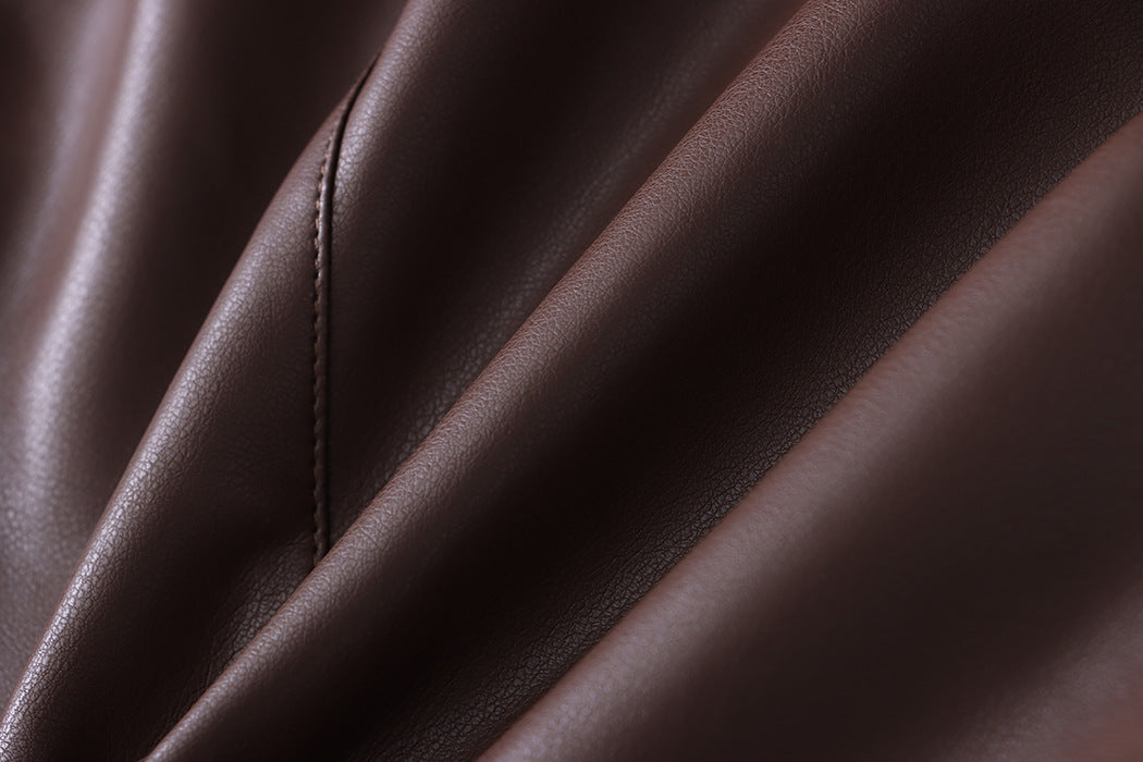 Leather Skirt High Waist Mermaid Hem