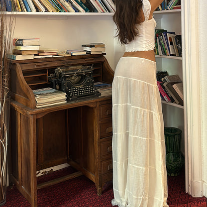 women's ruffled long frilly skirts