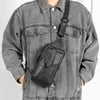 Men’s Top-Grain Cowhide Leather Chest Bag
