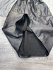 Women Leather Skirt Mid-Length with Pockets & Elastic Waist