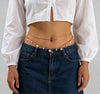Gold Waist Chain with Shell Charms and Pearl Layers