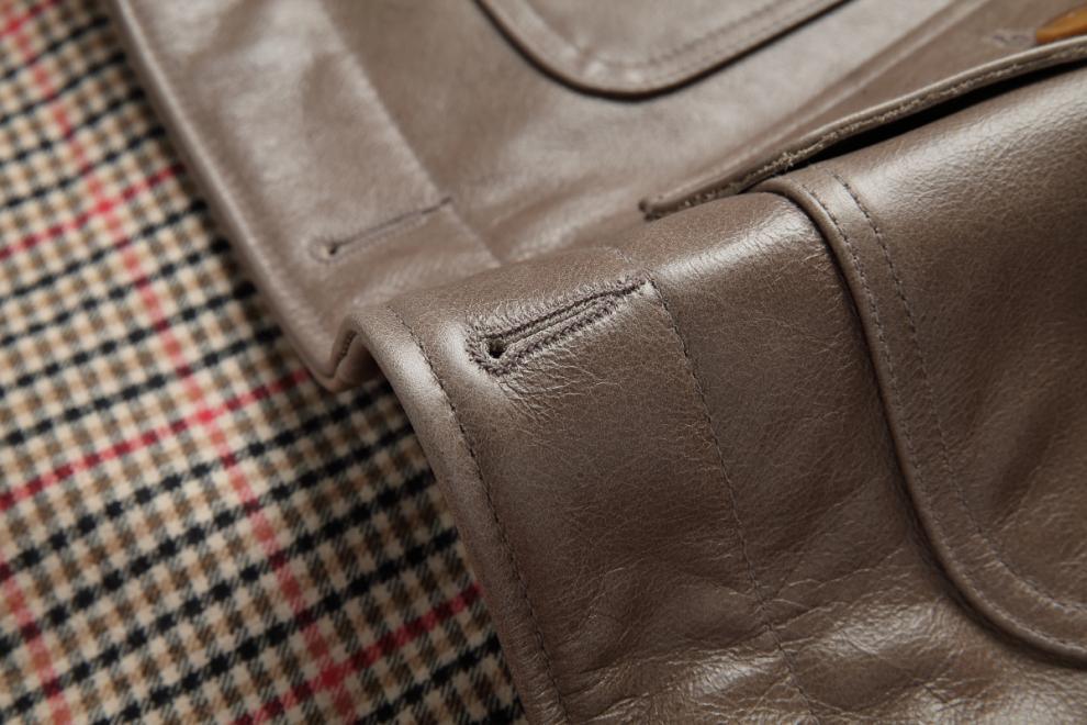 Men’s Oil-Waxed Leather Slim Fit Jacket