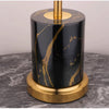 Modern scandinavian marble table lamp gold trim