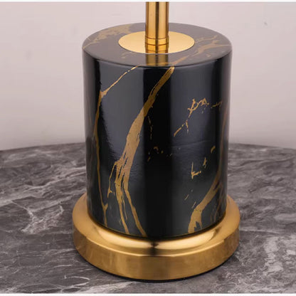 Modern scandinavian marble table lamp gold trim