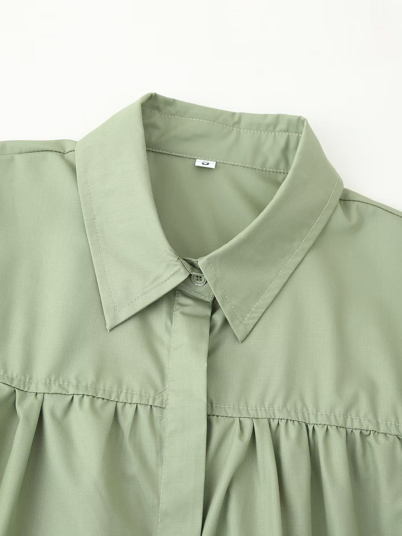 Flare Sleeve Loose-Fit Woven Women's Shirt