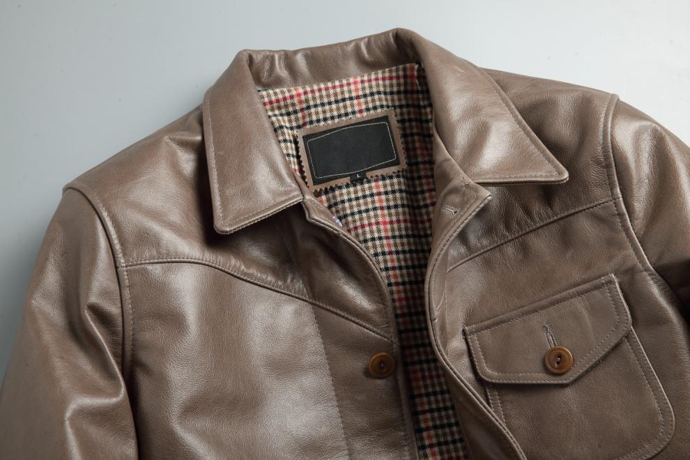 Men’s Oil-Waxed Leather Slim Fit Jacket