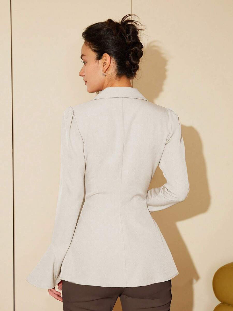 womens button up blouse blazer