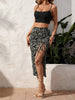 Drawstring Side Slit Skirt With Top