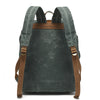 Canvas Backpack with 15.6-Inch Laptop Storage and Crazy Horse Leather
