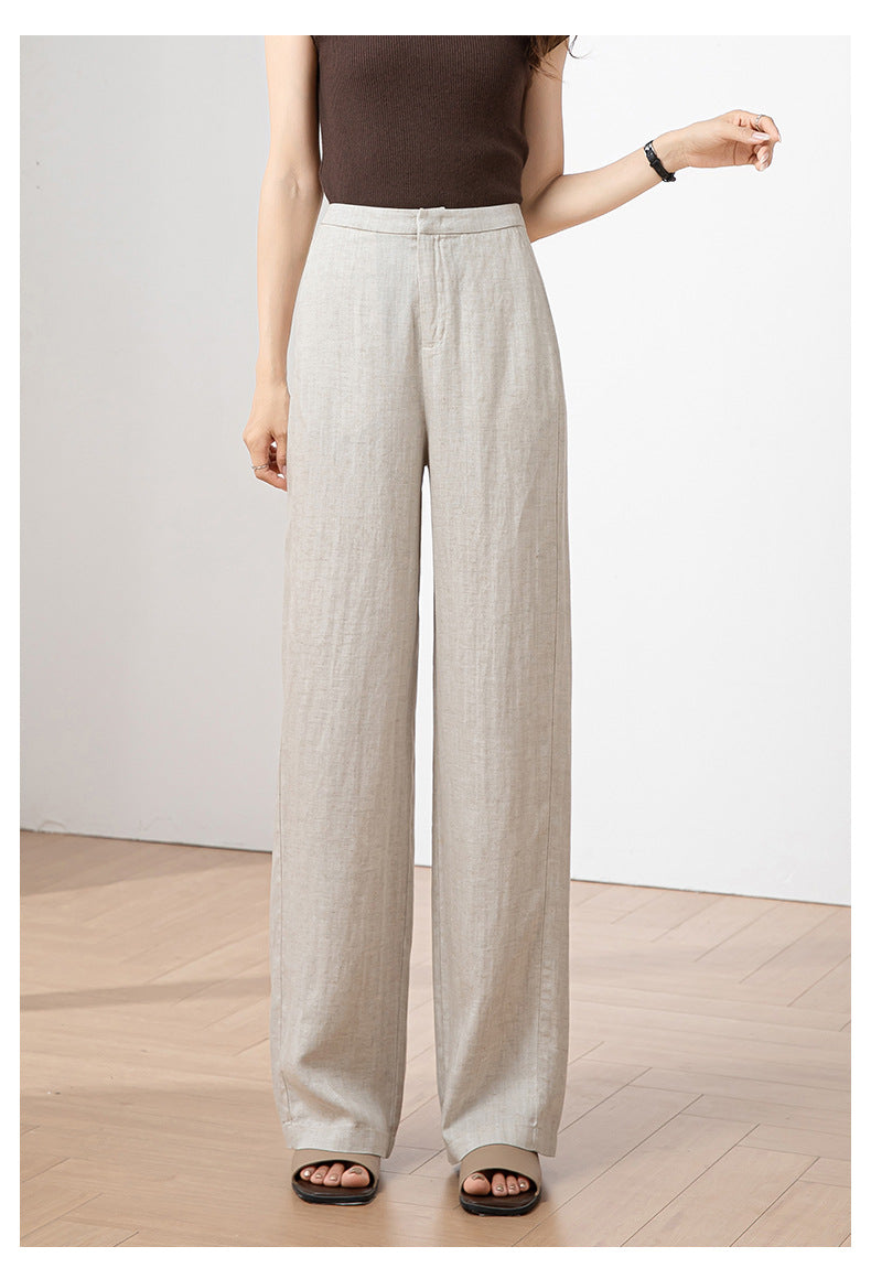 Women linen pants for office and travel