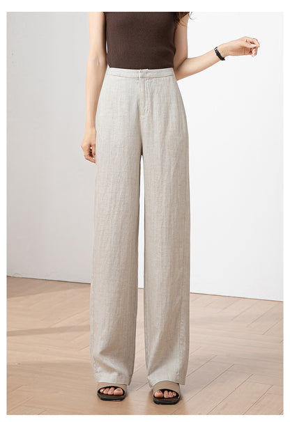 Women linen pants for office and travel
