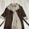 Women Suede Jacket Long Sheepskin Coat