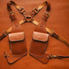 Double Shoulder Holster Bag Steampunk Harness Wallet