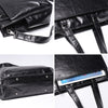 Leather Men's Business Laptop Briefcase with Shoulder Strap