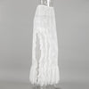 Women’s Sheer Lace High Slit Ruffled White Midi Skirt