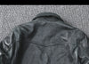 Black Leather Jacket Men Slim Fit Biker Oil Wax Vintage Style