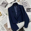Short women blazer cropped suit jacket petite fit