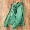 Men’s Distressed Emerald Green Leather Jacket