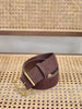 Women suede leather wide belt for coats