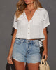 Women's Denim Shorts with Asymmetrical Waist and Frayed Hem