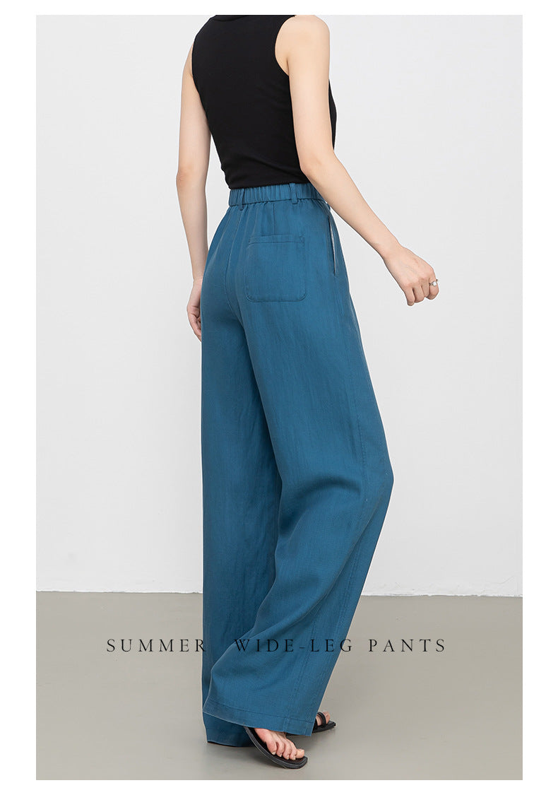 Casual Slacks with high waist summer drape