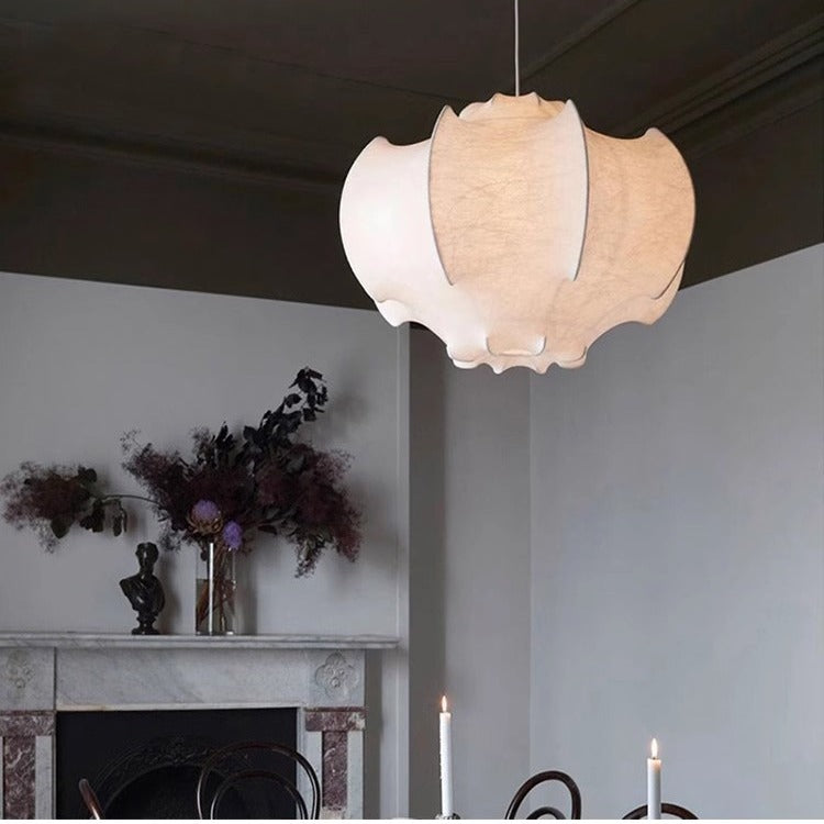 Japanese Wabi-Sabi Silk Chandelier Pendant Light