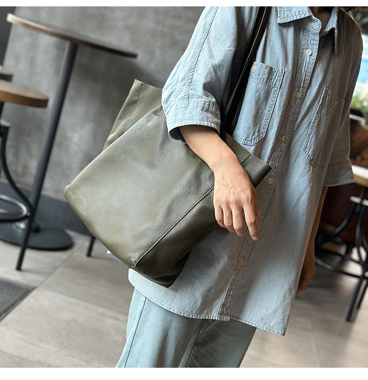 Women’s Large Genuine Leather Tote Bag Office