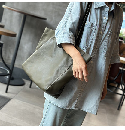 Women’s Large Genuine Leather Tote Bag Office