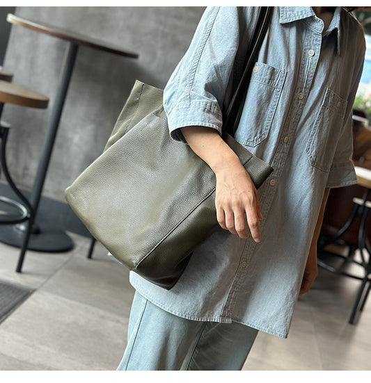 Women’s Large Genuine Leather Tote Bag Office