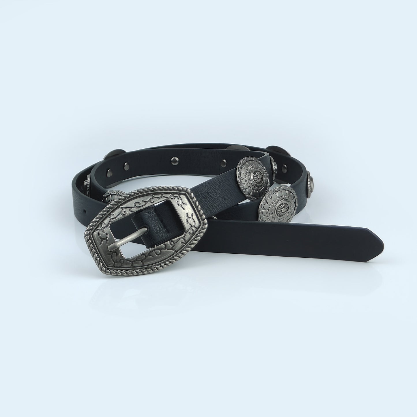 Women’s Faux Leather Western Concho Belt