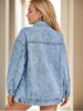Women's Oversized Drop Shoulder Denim Coat