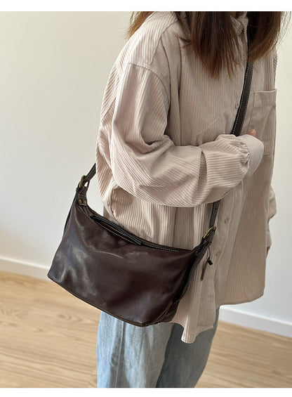 Genuine Leather Underarm Shoulder Bag for Women