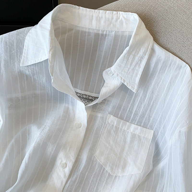 women's striped blouse long sleeve