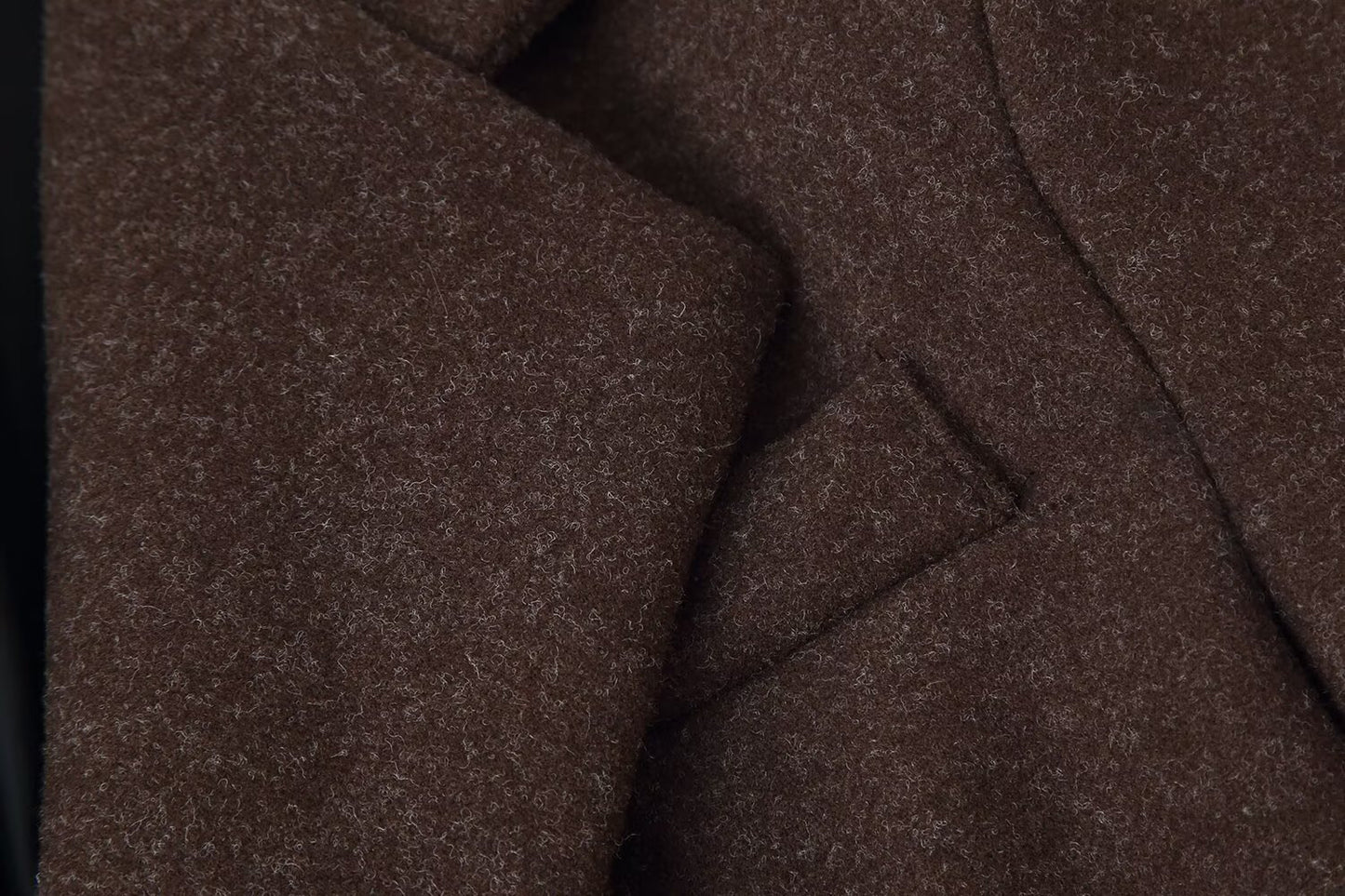 Long brown wool coat women winter outerwear