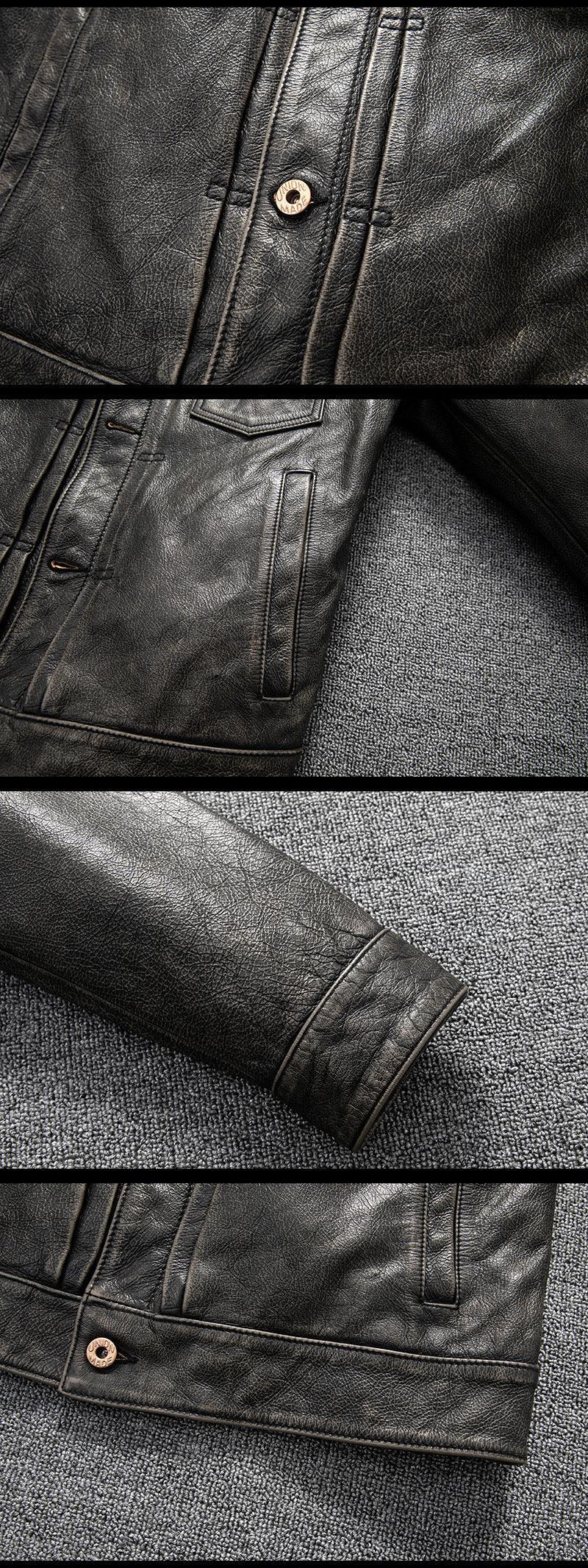 Men’s Vintage Distressed Leather Jacket