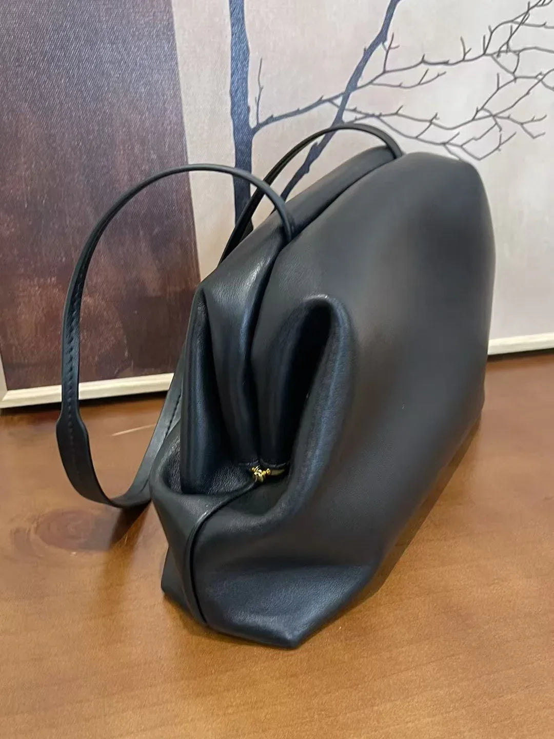 Premium Sheepskin Leather Underarm Cloud Bag