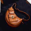 Genuine Leather Chest Bag for Men Sling Purse